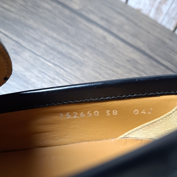 Gucci Jeanne GG Logo Chain Slip On Leather Lug Loafer Women's Sz 8 EU38 Black - Picture 8 of 13